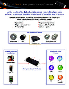 CyberLock ® Flex System Door & I/O Module  All the benefits of the CyberLock key-centric system of intelligent locks
