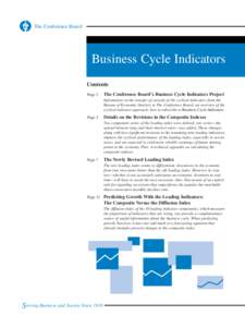 The Conference Board  Business Cycle Indicators Contents Page 2