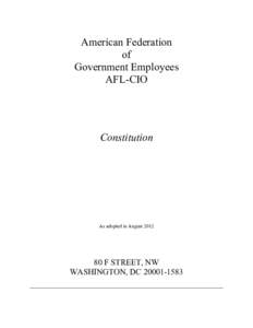 American Federation of Government Employees AFL-CIO  Constitution