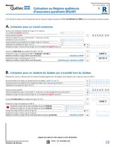 TP-1.D.R[removed]Cotisation au Régime québécois d’assurance parentale (RQAP)  T