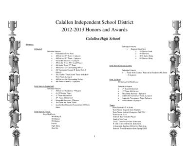 Calallen Independent School District[removed]Honors and Awards 7th8th grad8t Calallen High School Athletics: