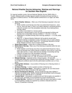 Microsoft Word - Guide to National Weather Service Advisories, Watches and Warnings.doc