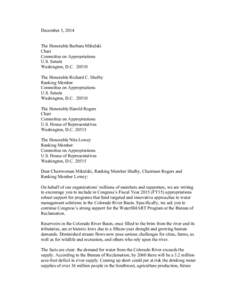 United States House Committee on Appropriations / Lamar Alexander / Dianne Feinstein / Richard Shelby / Mike Simpson / United States Senate Appropriations Subcommittee on Defense / United States Senate Appropriations Subcommittee on Interior /  Environment /  and Related Agencies / Politics of the United States / Political parties in the United States / United States Senate