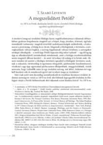 T. Szabó Levente  A megszelídített Petőfi? Az 1874-es Petőfi-díszkiadás körüli vita és a korabeli Petőfi-filológia egyidejű egyidejűtlenségei*