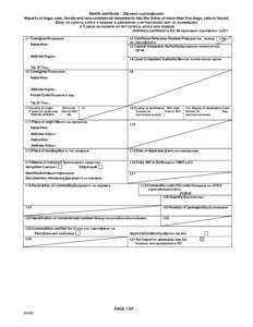 VETERINARY CERTIFICATE FOR ANIMAL PRODUCTS AND BY-PRODUCTS EXPORTED FROM CANADA TO___________________________