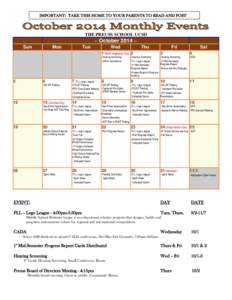 Microsoft Word - October 2014 Events[removed]doc