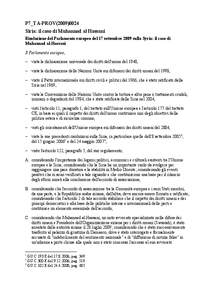 P7_TA-PROV[removed]Siria: il caso di Muhannad al Hassani Risoluzione del Parlamento europeo del 17 settembre 2009 sulla Syria: il caso di Muhannad al-Hassani Il Parlamento europeo, – vista la dichiarazione universale