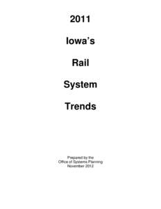 2011 Iowa’s Rail System Trends