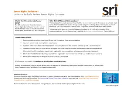 SRI UPR SR Database_Handout_FINAL