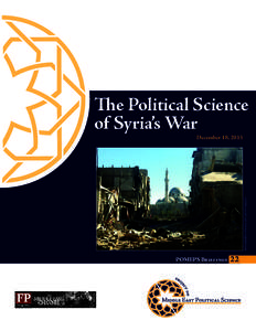 The Political Science of Syria’s War MOHAMMED HUWAIS/AFP/GETTY IMAGES  December 18, 2013