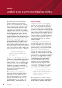 CHAPTER 7  problem areas in government decision making The central purpose of complaint handling is to resolve the particular grievance at hand,