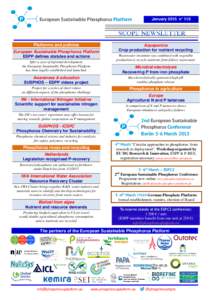 Scope Newsletter - ESPP - European Sustainable Phosphorus Platform