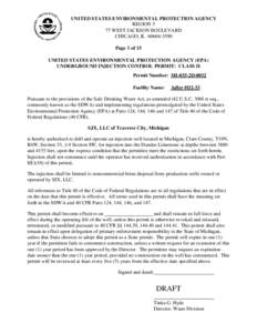 UNITED STATES ENVIRONMENTAL PROTECTION AGENCY REGION 5 77 WEST JACKSON BOULEVARD CHICAGO, IL[removed]Page 1 of 15 UNITED STATES ENVIRONMENTAL PROTECTION AGENCY (EPA)