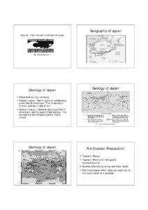 Geography of Japan May 26, 1983 Tsunami in the Sea of Japan