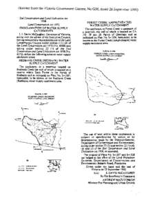 (Extract from the Victoria Govemnzcnt Gazette, No G38, dated 26 SeptemberSoil Conservafionand Land UrilizafionAct 1958 Land Conservafion,4cr 1970 PROCLAMATION OF WATER SUPPLY CATCHMESTS