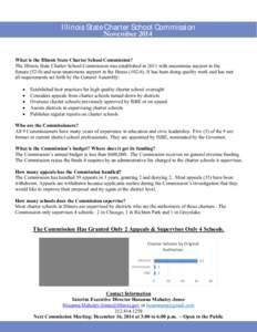 Illinois State Charter School Commission Update Newsletter, November 2014