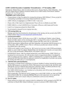 United Nations Framework Convention on Climate Change / The Who / Landsat program / John Townshend / British music / Music / Environment / Remote sensing / British rhythm and blues boom musicians / Global Earth Observation System of Systems