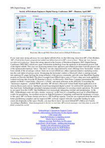 SPE Digital Energy, 2007  TW0705