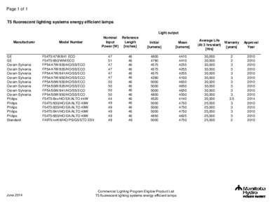 T5 fluorescent lighting systems energy efficient lamps