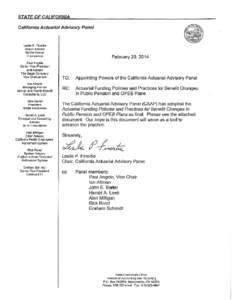 California Actuarial Advisory Panel