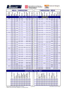 Reus Tarragona horarios 2 Vs01042015