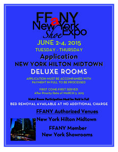 June 2-4, 2015 tuesdAy - thursdAy Application new yorK hilton midtown