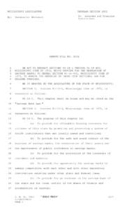 MISSISSIPPI LEGISLATURE  REGULAR SESSION 2001 By: