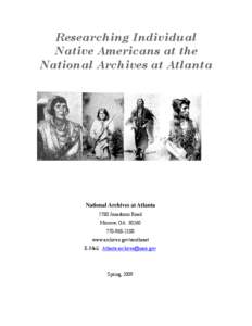 Researching Individual Native Americans at the National Archives at Atlanta