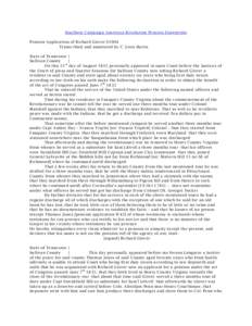 Southern Campaign American Revolution Pension Statements Pension Application of Richard Glover S1904 Transcribed and annotated by C. Leon Harris State of Tennessee } Sullivan County }