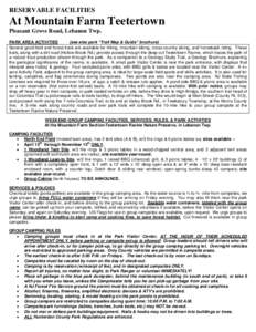 Microsoft Word - Mountain Farm Reservable Facilities.doc