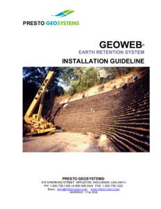 The Geoweb Earth Retension System Installation Guideline