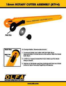 18mm ROTARY CUTTER ASSEMBLY (RTY-4)  Blade Keep Back View