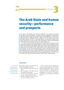 Chapter  3 The Arab State and human security—performance