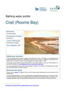 Crail (Roome Bay) bathing water profile