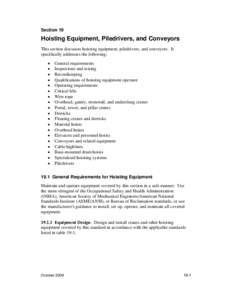 Microsoft Word - Section 19 Hoisting Equipment, Piledrivers, and Conveyors.doc