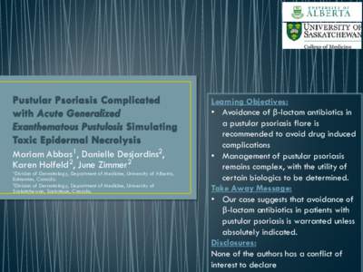 Pustular Psoriasis Complicated with Acute Generalized Exanthematous Pustulosis Simulating Toxic Epidermal Necrolysis