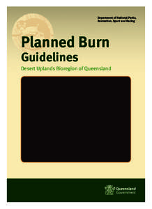 Department of National Parks, Recreation, Sport and Racing Planned Burn Guidelines