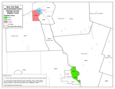 New York State Environmental Zones Oswego County Eligible Tracts[removed]