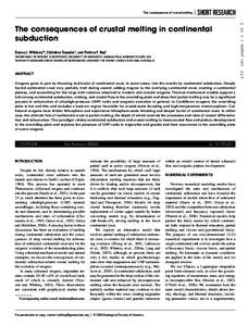 | SHORT RESEARCH 1st pages / 1 of 5 The consequences of crustal melting  The consequences of crustal melting in continental