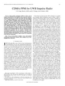 Radio resource management / Technology / Pulse-position modulation / Ultra-wideband / Wireless networking / Code division multiple access / Modulation / 3GPP Long Term Evolution / Spread spectrum / OSI protocols / Telecommunications engineering / Multiplexing