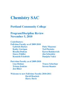 Portland Community College / American Chemical Society / California Community Colleges System / Pensacola Christian College / Oregon State University Extended Campus / Oregon / Chemistry / Chemistry education