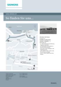 www.siemens.ch  So finden Sie uns… Bodensee  Arbon