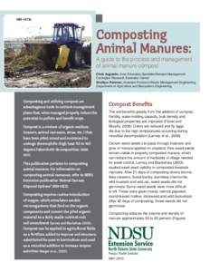 Composting Animal Manures: A guide to the process and management of animal manure compost