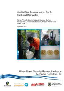 Health risk assessment of roof-caputed rainwater