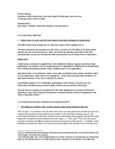 Microsoft Word - EP INTA Hearing 12 Feb 2014_Evaluation of EU Trade Policy_SpeakingNotes KarinUlmer.docx