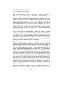 Kajian Malaysia, Vol. 30, Supp. 1, 2012, 101–104  ULASAN BUKU/BOOK REVIEW