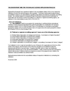 Middle States Association of Colleges and Schools / North Central Association of Colleges and Schools / Accreditation / Association of Christian Colleges and Theological Schools / California Southern University / Evaluation / Education / Quality assurance