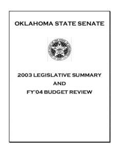109th United States Congress / Appropriation bill / Oklahoma state budget