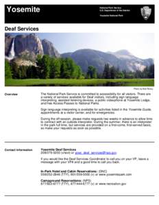 _  Yosemite National Park Service U.S. Department of the Interior