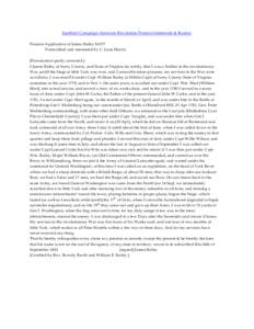 Southern Campaign American Revolution Pension Statements & Rosters Pension Application of James Bailey S6577 Transcribed and annotated by C. Leon Harris [Punctuation partly corrected.] I James Bailey of Surry County, and